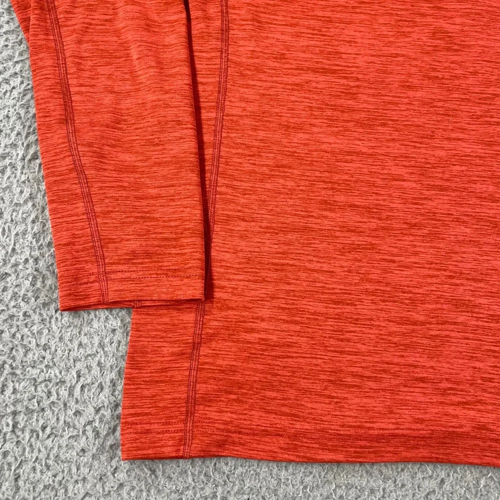 Eddie Bauer‎ Men's 1/4 Zip Pullover Sweatshirt Polyester Orange Medium FreeDry